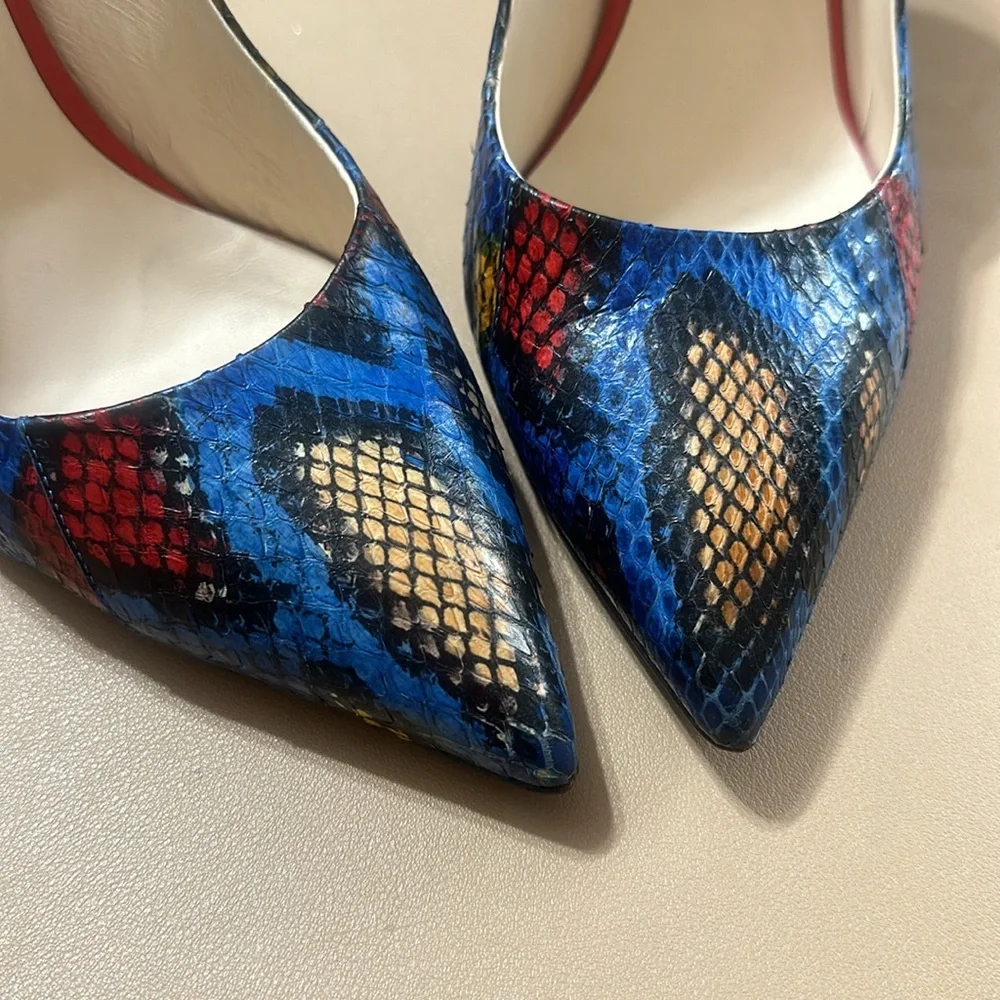 FENDI multicolor python leather pump - Picture 2 of 10